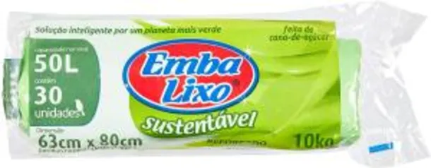 Saco Lixo Embalixo Sustentável 50 Litros | R$16