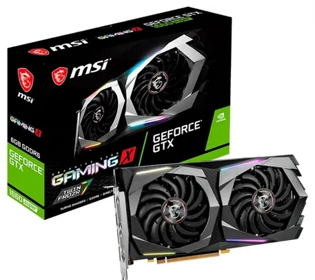 Placa de Vídeo GTX 1660 Super Gaming X MSI NVIDIA GeForce, 6GB, GDDR6 - Geforce GTX 1660 Super GAMING X