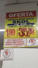 [Loja Física - SP] Skol puro malte 350ml por R$1,99