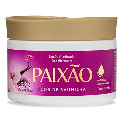 Paixão Loção Hidratante Acetinada Flor De Baunilha Com Ação Desodorante 300G