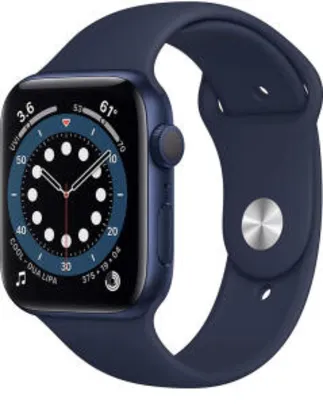 Saindo por R$ 3309,99: Apple Watch Serie 6 44mm GPS/Caixa de Alumínio Azul | R$3310 | Pelando