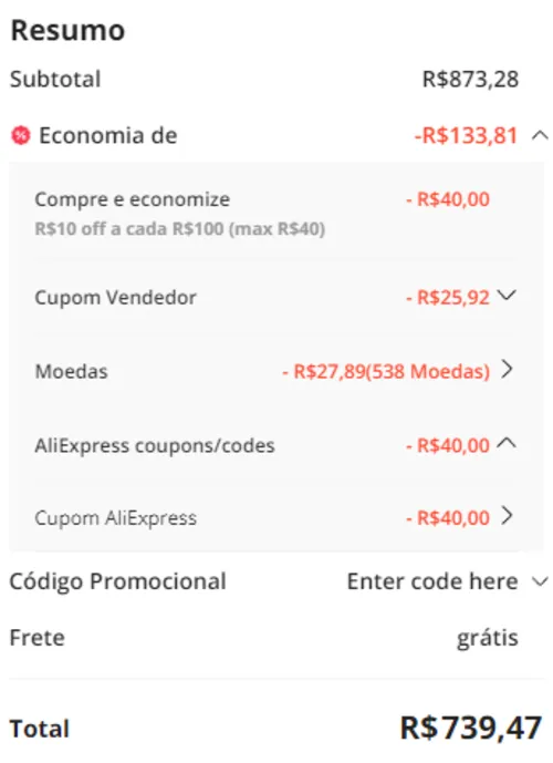 Imagem na descrição da promoção