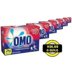 [Ponto Frio] Kit Detergente em Pó Omo Multiação 2kg – 6 unidades - por R$80