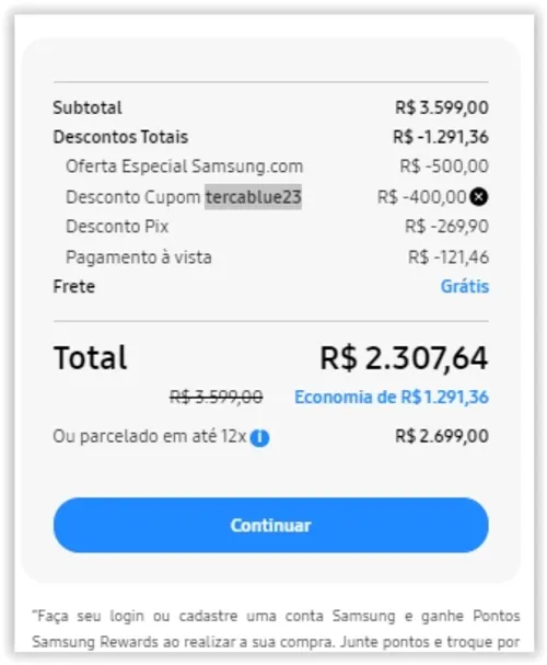 Imagem na descrição da promoção