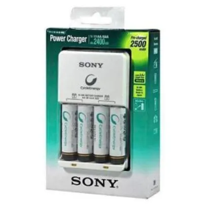 [PRIME] Carregador De Pilhas Recarregáveis Sony Bcg-34hh4gn R$88