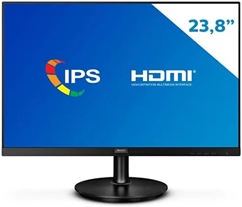 Saindo por R$ 699: [APP] Monitor 23,8" Philips LED IPS Full HD - 242V8A - DisplayPort HDMI | R$ 654 | Pelando