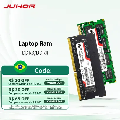 Saindo por R$ 246: Juhor memória ram (mb ram) DDR4 laptop e notebook -  32gb 3200mhz  | Pelando