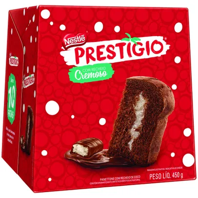 [Selecionados] Panettone recheio cremoso prestígio coco nestlé caixa 450G