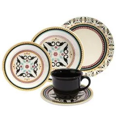 Aparelho de Jantar, Chá e Sobremesa 20 Peças - Cerâmica | R$184