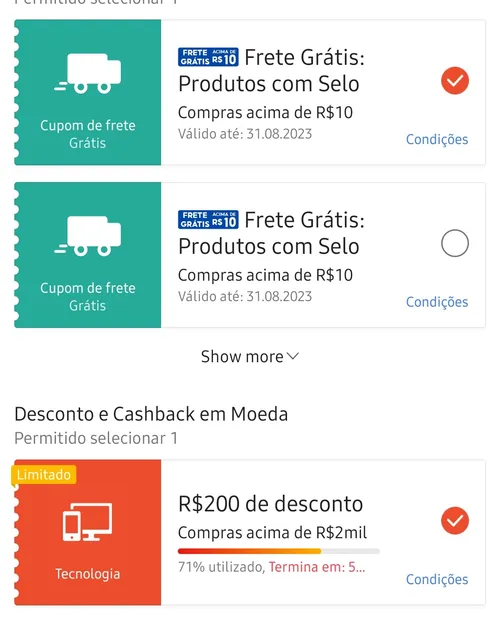 Imagem na descrição da promoção