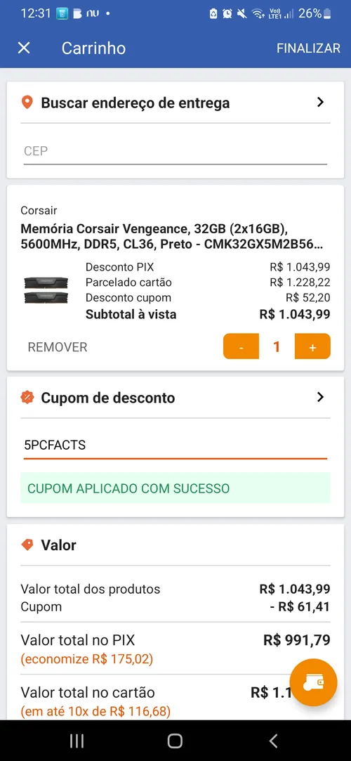 Imagem na descrição da promoção