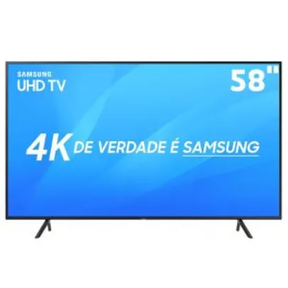 [R$ 2498,15 COM AME] Smart Tv Led 58'' Ultra HD 4k Samsung Nu7100 Hdmi USB Wi-Fi Integrado Conversor Digital