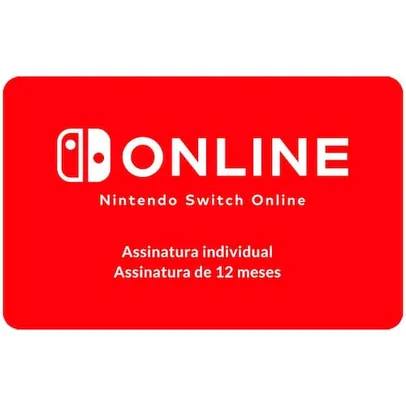 Nintendo Switch Online Assinatura 12 Meses para 1 Usuário