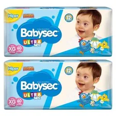 Fralda Babysec UltraSec Galinha Pintadinha XG 120 Unidades - R$85