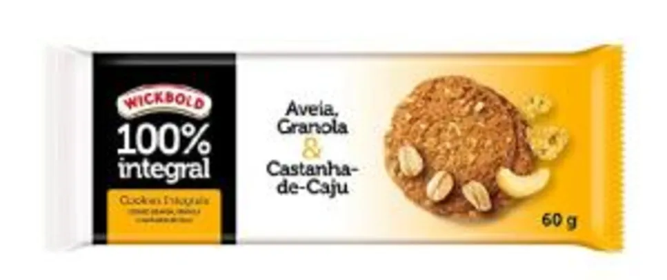 Cookie 100% Int Aveia, Granola, Cast, WICKBOLD, 60G (Min.5) R$2,13