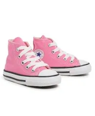 Tênis Infantil Bebê Converse All Star Chuck Taylor Cano Alto Tecido - Rosa | R$ 50