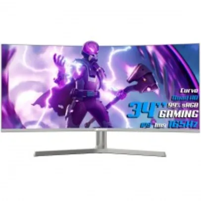 Monitor Gamer SuperFrame Vision Ultra, 34 Pol, Curvo, UltraWide, 2.5K, Quad HD, IPS, 99% sRGB, HDR