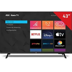 AOC 43S5135/78G - Smart TV LED 43 Full HD, Design sem bordas, Wifi, Conversor Digital, USB, HDMI