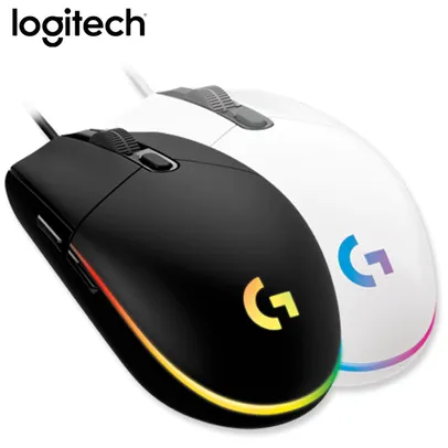 (novos usuários) Mouse Logitech G203 Lightsync R$60 preto e R$66 branco