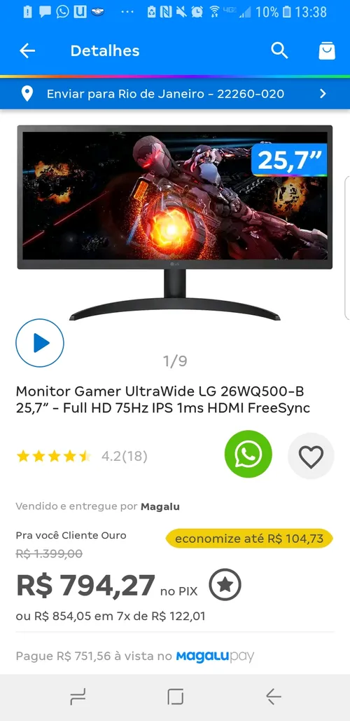 Imagem na descrição da promoção