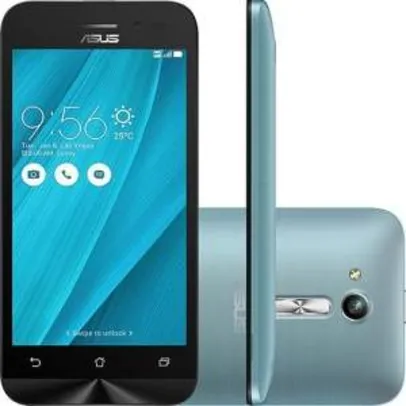[Shoptime] Smartphone Zenfone Go - Android 5.1 Tela 4,5'' 8GB 3G Câmera 5MP - Azul - R$555