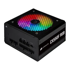 Fonte Corsair CX-F RGB Series CX550F RGB Full Modular 80 Plus Bronze, CP-9020216-BR