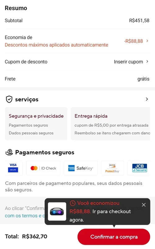 Imagem na descrição da promoção