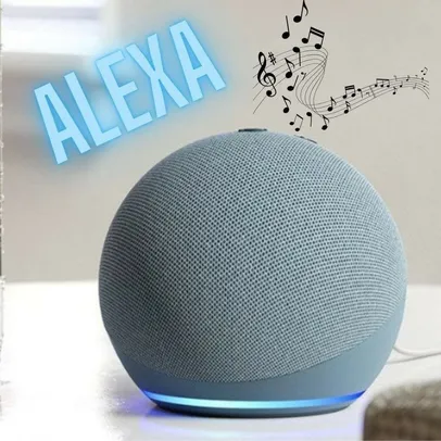 Smart Speaker Amazon Echo 4ª Geração com Hub de Casa Inteligente e Alexa – Azul | R$450