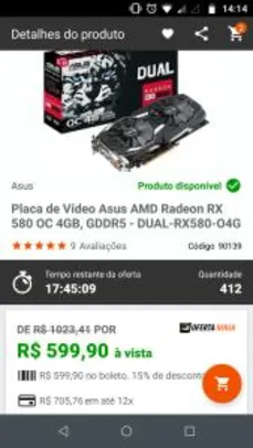 Placa de Vídeo Asus AMD Radeon RX 580 OC 4GB, GDDR5 - DUAL-RX580-O4G