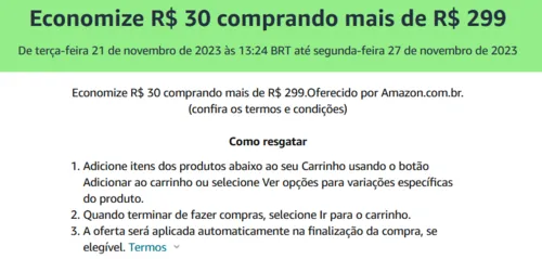 Imagem na descrição da promoção