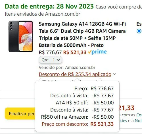 Imagem na descrição da promoção