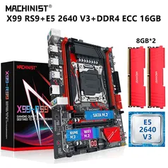 KIT XEON E5 2640 V3 + PLACA MÃE X99 RS9 + DDR4 RAM 16GB