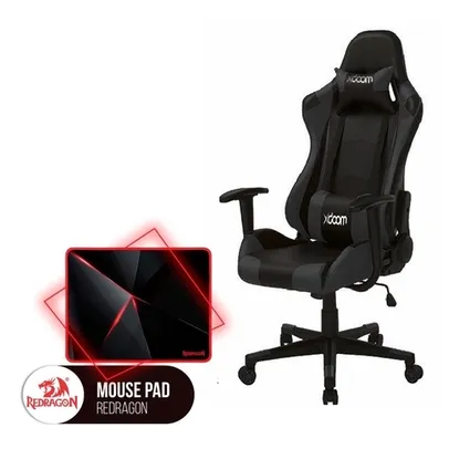 Cadeira Gamer MoobX GT RACER Preto + Moupad Redragon Capricorn Vermelho R$559