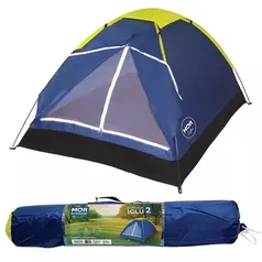 Mor Barraca De Camping 2 Pessoas Azul Impermeável Com Bolsa