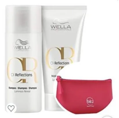 [PRIME] Kit Wella Professionals Oil Reflections Mini Mask (2 Produtos)+Beleza na Web Pink - Nécessaire