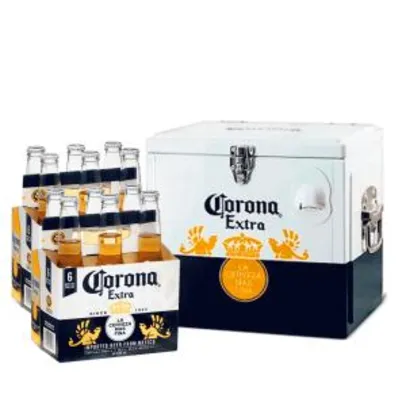 Kit Cooler Corona + 2 Packs de Corona 355 mL (12 garrafas) - R$180