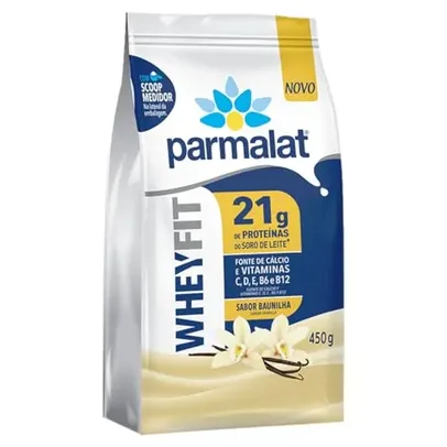 [Recorrencia + Cupom] WHEY PROTEIN PÓ PARMALAT WHEYFIT BAUNILHA 450G