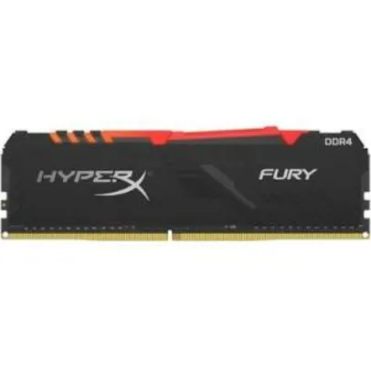 Memória HyperX Fury RGB, 8GB, 3000MHz, DDR4, CL15, Preto | R$295