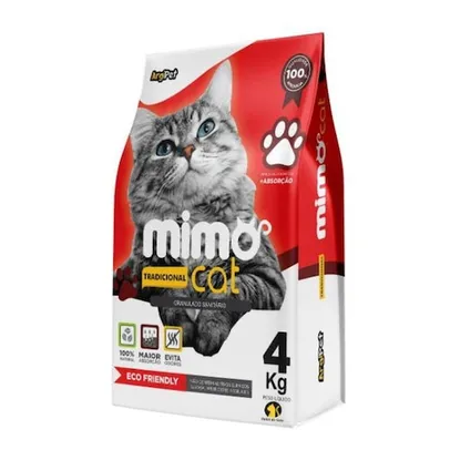 Areia Sanitaria Mimo Cat Perfumada Tradicional 4kg Vermelho