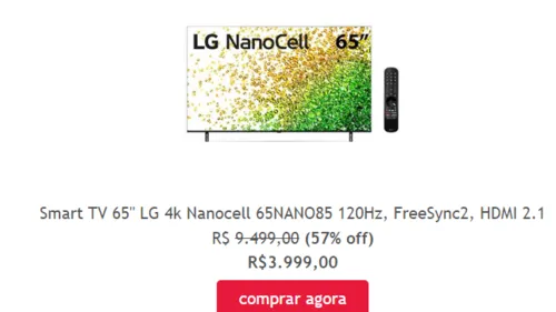 Imagem na descrição da promoção