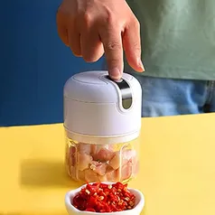 Mini Moedor e Processador de alimentos sem fio Recarregavel para alho, suco e vegetais