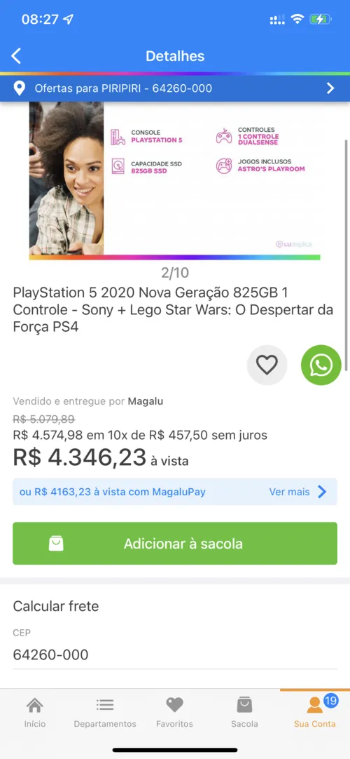 Imagem na descrição da promoção