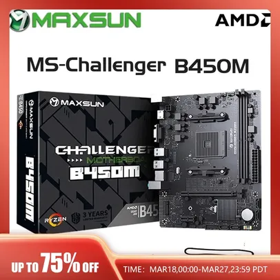 [ Taxa Inclusa ] Placa Mãe Maxsun Ms-Challenger B450M 