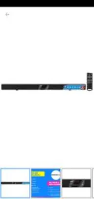 [CLUBE DA LU] Soundbar Mondial 60W - 2.0 Canais SB-01| R$180