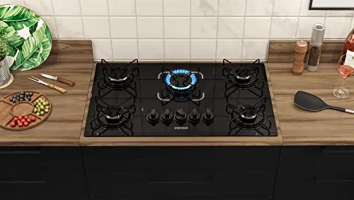 [prime] Cooktop Essencial 5 Bocas - Preto