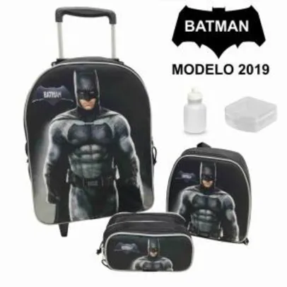 Mochila Rodinha Batman Infantil Escolar