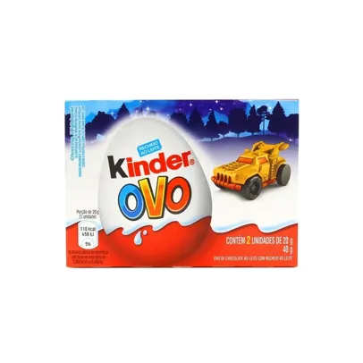 (Regional / Leve4 Pague2) Chocolate Kinder Ovo Speed 40g 2 Unidades