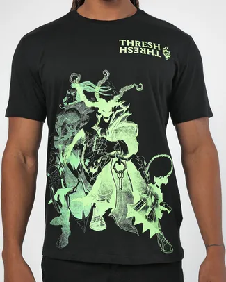 Camiseta masculina League of Legends preta - P e PP