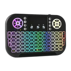 [BR/MOEDAS] Mini Teclado de Controle Remoto, TV Box, Smart TV, PC, controle Sem Fio LED