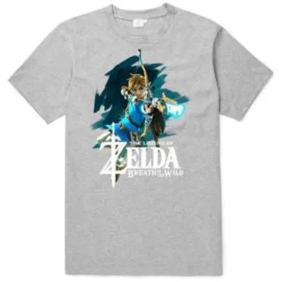 Camiseta The Legend Of Zelda Breath Of The Wild Cinza - Tamanho G - FG Prime
